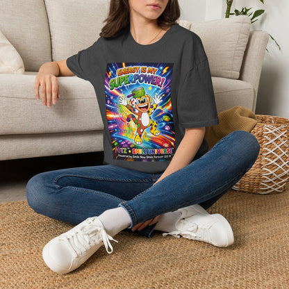 Potz™ Unisex Softstyle T-Shirt – "Energy is My Superpower!" Graphic Tee | Smile Universe Collection
