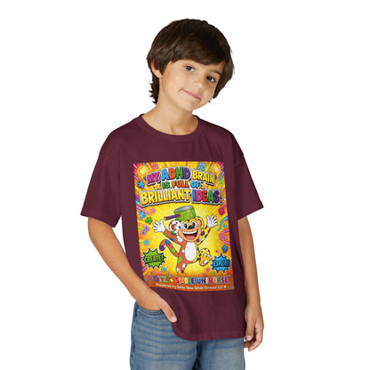 Potz™ Youth DryBlend® T-Shirt – "My ADHD Brain is Full of Brilliant Ideas!" Graphic Tee | Smile Universe Collection