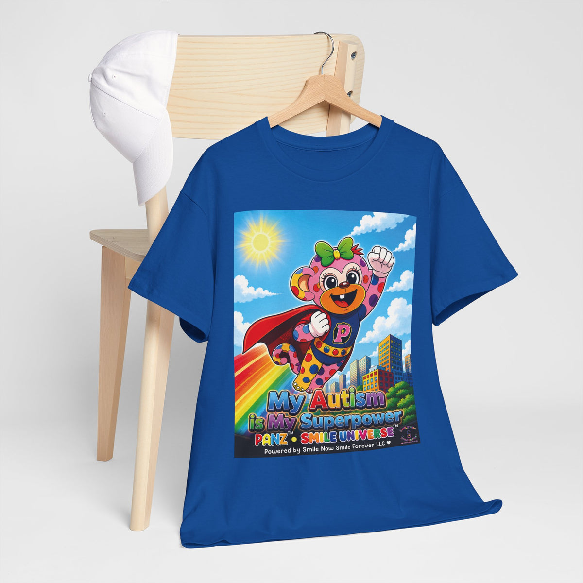 Panz™ Unisex Heavy Cotton™ Tee – "My Autism is My Superpower" Graphic | Smile Universe Collection