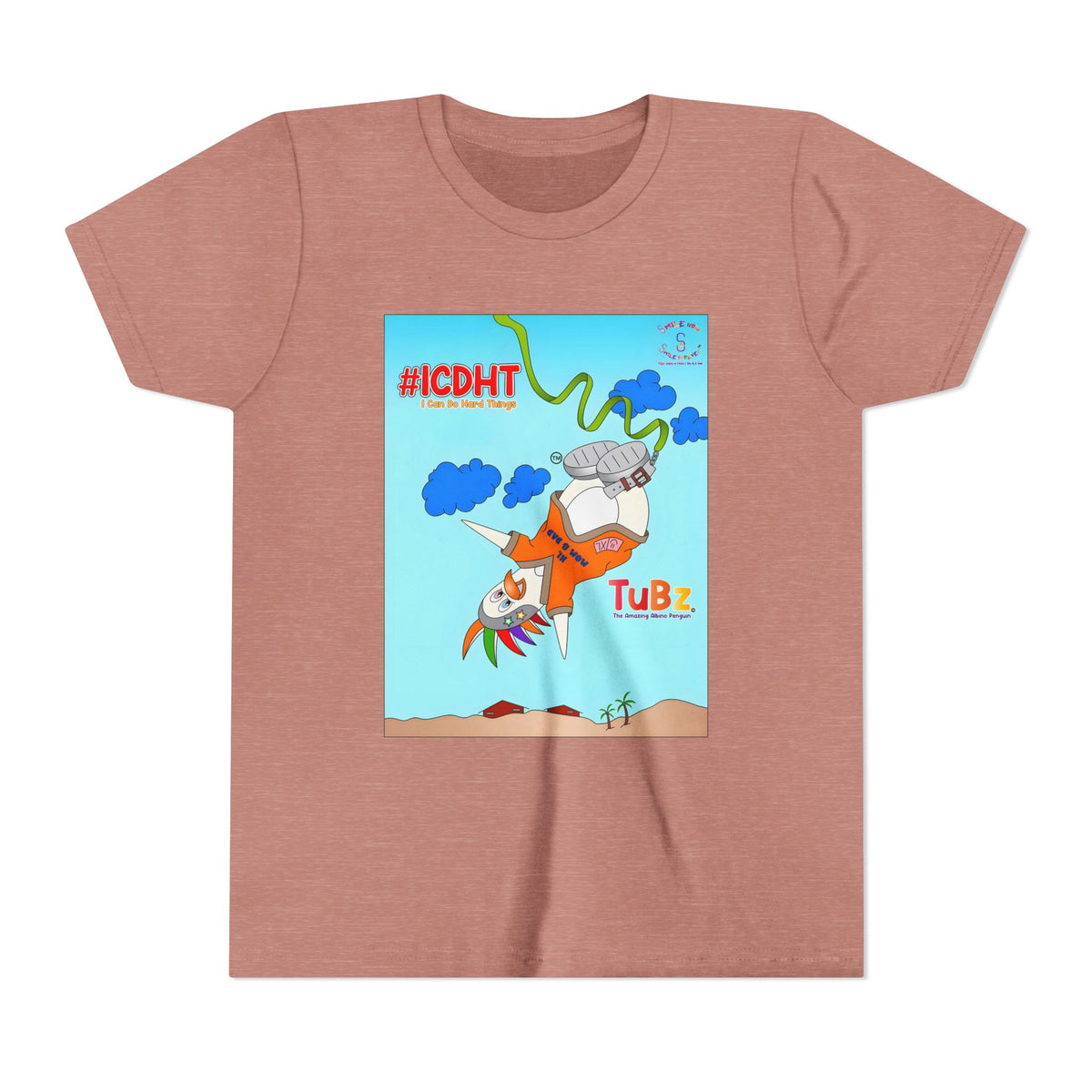TuBz™ "I Can Do Hard Things" Youth T-Shirt | Youth Short Sleeve Tee - Motivational Kids Graphic Tee
