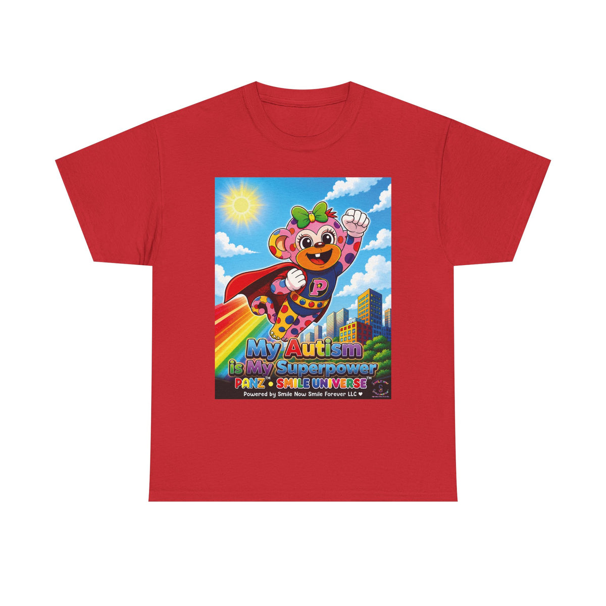 Panz™ Unisex Heavy Cotton™ Tee – "My Autism is My Superpower" Graphic | Smile Universe Collection