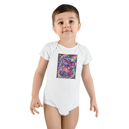 Piklez™ Baby Short Sleeve Onesie® – "Magic Paint!" Graphic | Smile Universe Collection