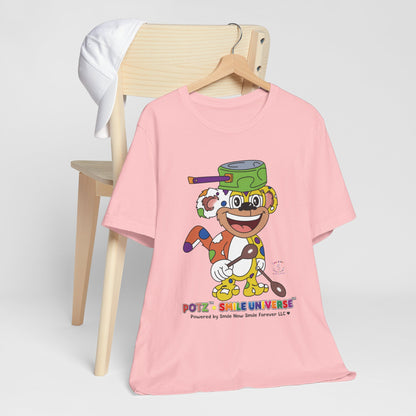 Potz™ Unisex Jersey Short Sleeve Tee – Playful Graphic Tee | Smile Universe Collection