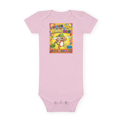 Potz™ Baby Short Sleeve Onesie® – "My ADHD Brain is Full of Brilliant Ideas!" Graphic Bodysuit | Smile Universe Collection