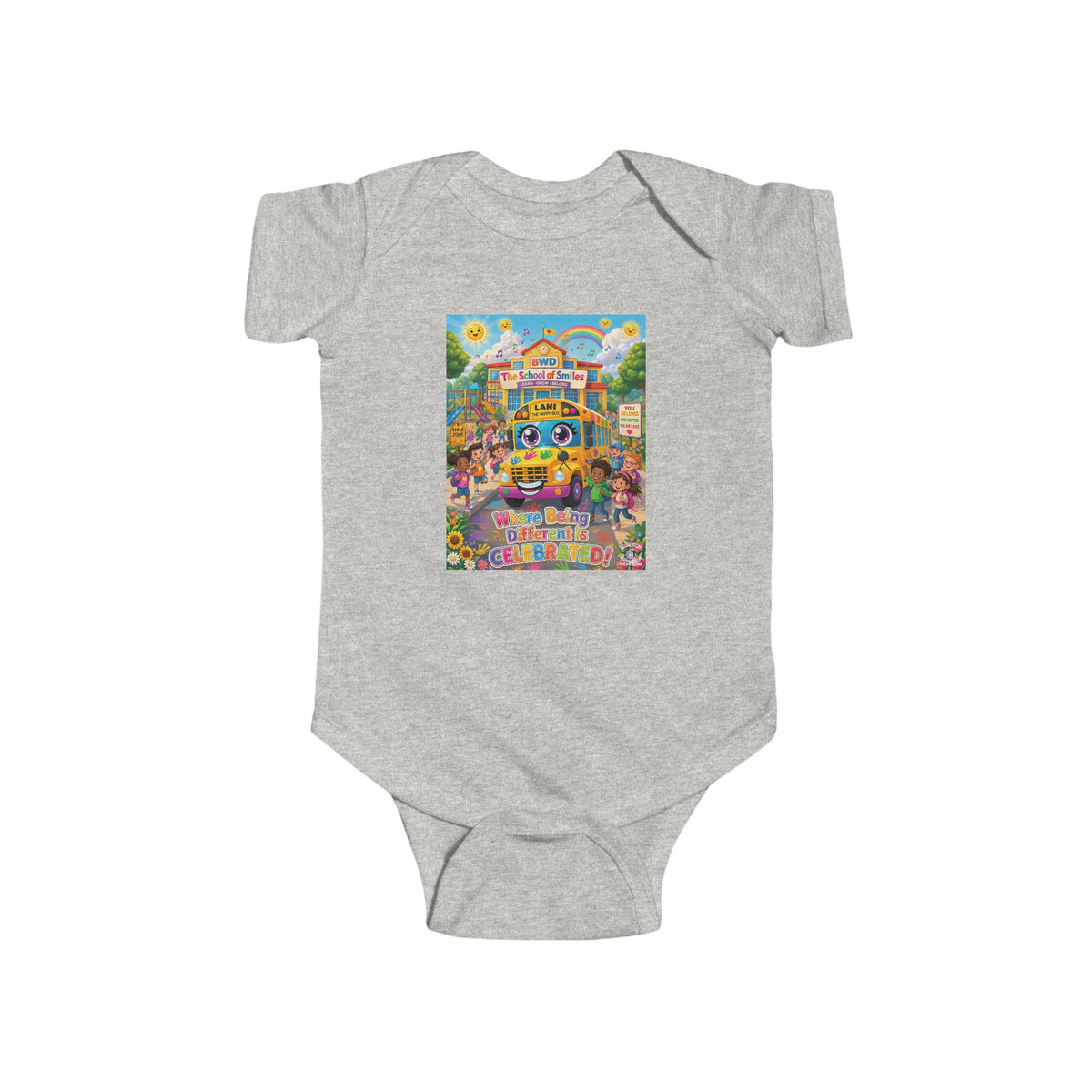 Lani™ Infant Fine Jersey Bodysuit – "Where Being Different is CELEBRATED!" Graphic