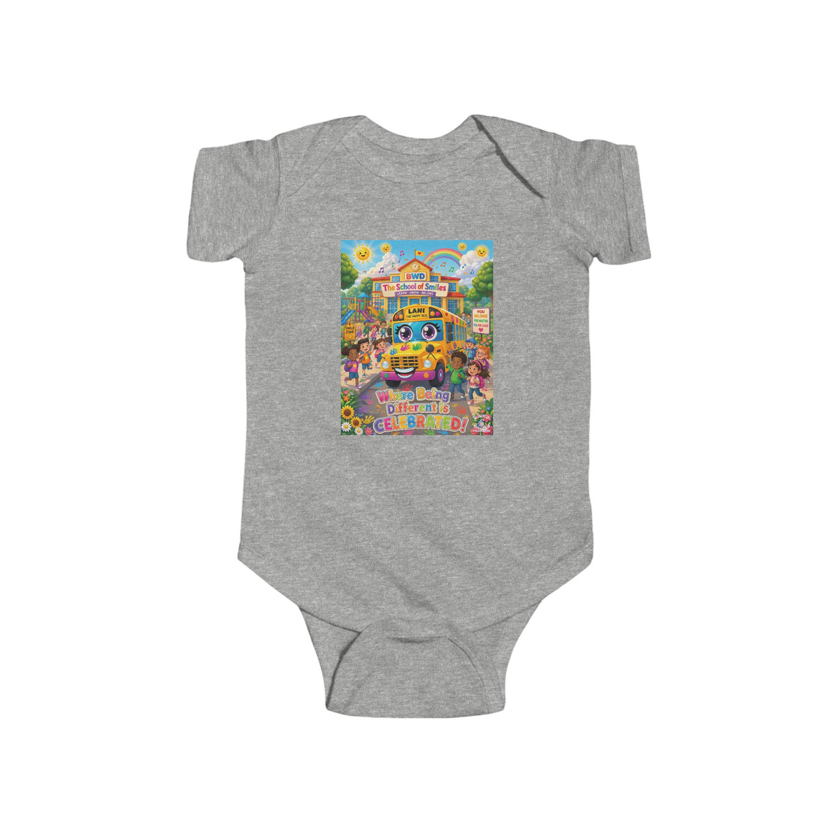Lani™ Infant Fine Jersey Bodysuit – "Where Being Different is CELEBRATED!" Graphic