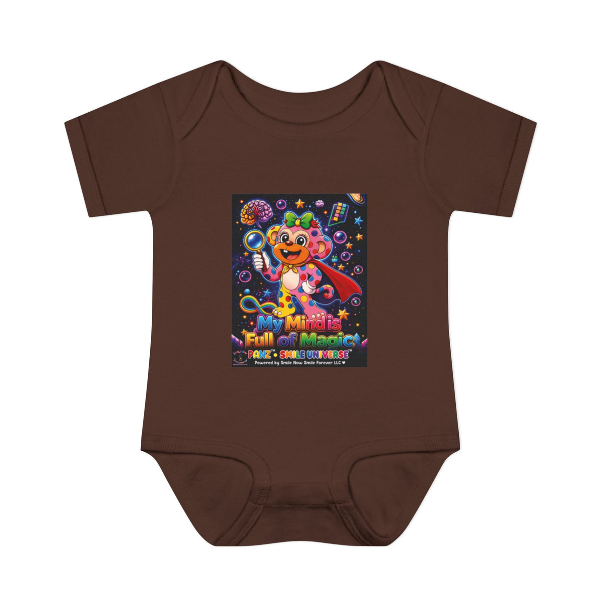Panz™ Infant Baby Rib Bodysuit – "My Mind is Full of Magic" Graphic | Smile Universe Collection