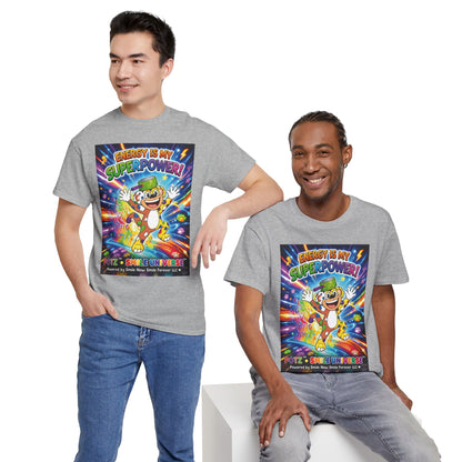 Potz™ Unisex Heavy Cotton™ Tee – "Energy is My Superpower!" Graphic Tee | Smile Universe Collection