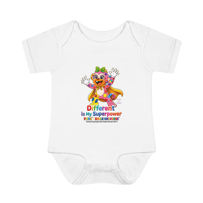 Panz™ Infant Baby Rib Bodysuit – "Different is My Superpower" Graphic | Smile Universe Collection