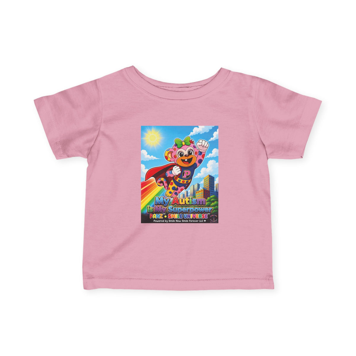 Panz™ Infant Fine Jersey Tee – "My Autism is My Superpower" Graphic | Smile Universe Collection