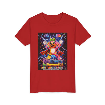 Panz™ Youth Short Sleeve Tee – "My Energy is Powerful" Graphic Tee | Smile Universe Collection