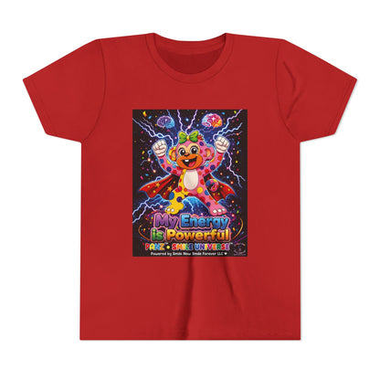 Panz™ Youth Short Sleeve Tee – "My Energy is Powerful" Graphic Tee | Smile Universe Collection