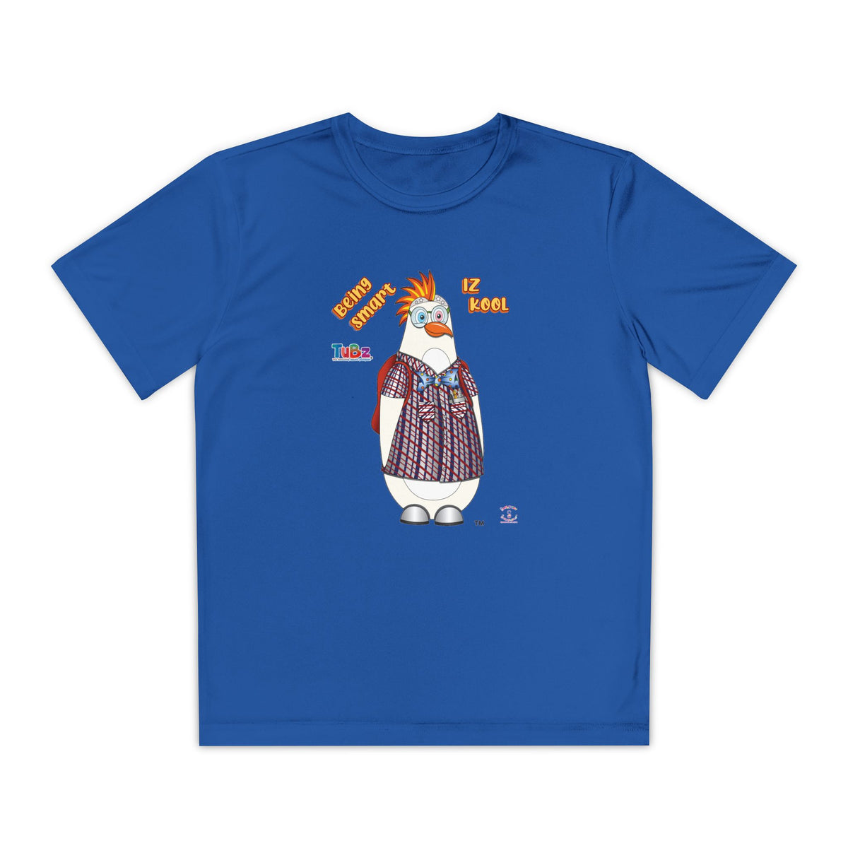 TuBz™ "Being Smart Iz Kool" Youth Competitor T- Shirt - Character Dress-Up Graphic Tee