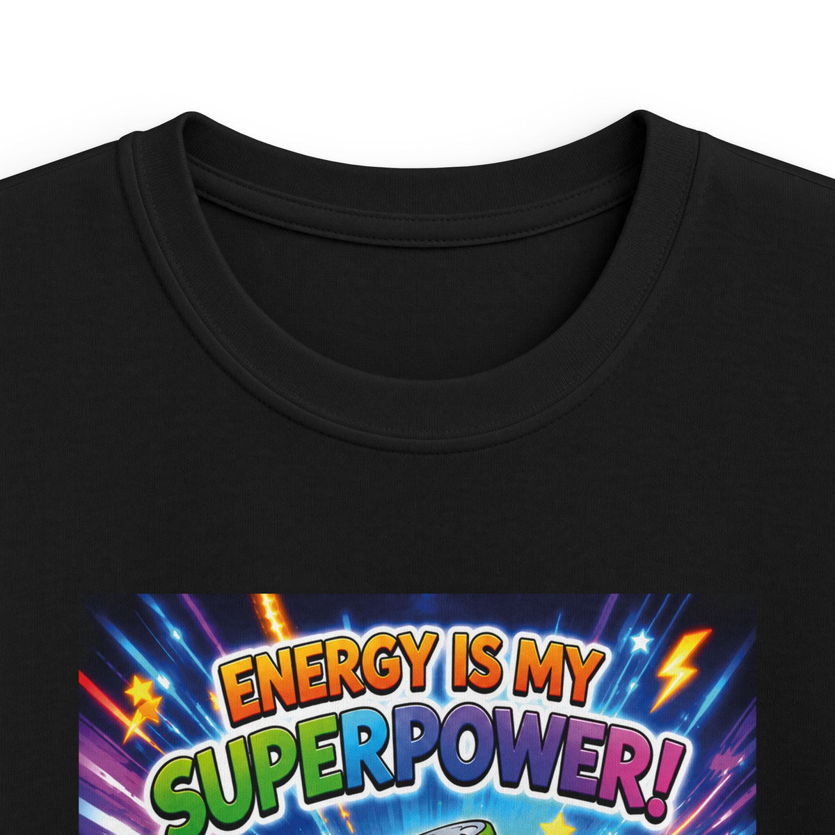 Potz™ Kids Softstyle Tee – "Energy is My Superpower!" Graphic Tee | Smile Universe Collection