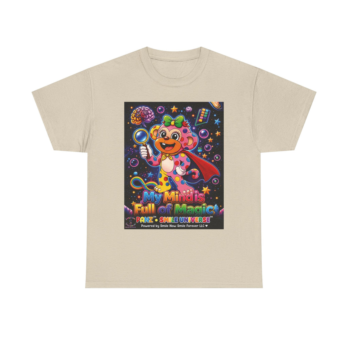 Panz™ Unisex Heavy Cotton™ Tee – "My Mind is Full of Magic" Graphic | Smile Universe Collection
