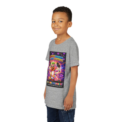 Panz™ Youth Short Sleeve Tee – "Differently Amazing & Loudly Autistic!" Graphic | Smile Universe Collection