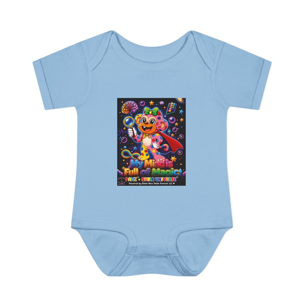 Panz™ Infant Baby Rib Bodysuit – "My Mind is Full of Magic" Graphic | Smile Universe Collection
