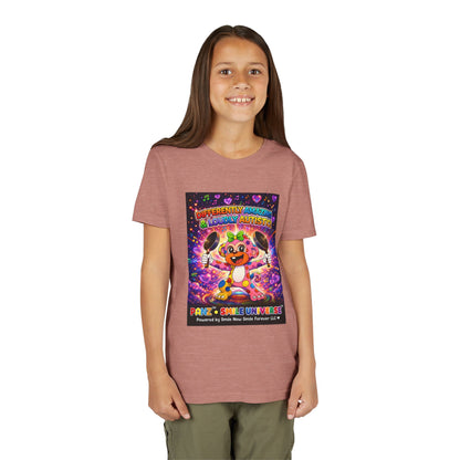 Panz™ Youth Short Sleeve Tee – "Differently Amazing & Loudly Autistic!" Graphic | Smile Universe Collection