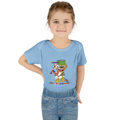 Potz™ Infant Baby Rib Bodysuit – Playful Chef Graphic Onesie | Smile Universe Collection
