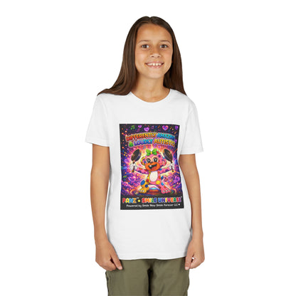 Panz™ Youth Short Sleeve Tee – "Differently Amazing & Loudly Autistic!" Graphic | Smile Universe Collection