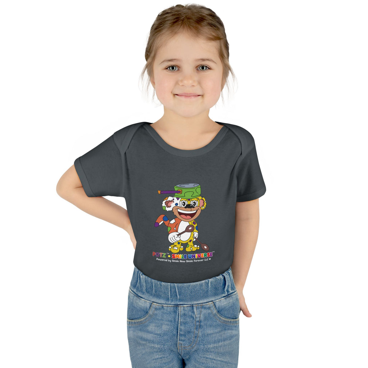 Potz™ Infant Baby Rib Bodysuit – Playful Chef Graphic Onesie | Smile Universe Collection