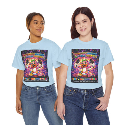 Panz™ Unisex Heavy Cotton™ Tee – "Differently Amazing & Loudly Autistic!" Graphic | Smile Universe Collection