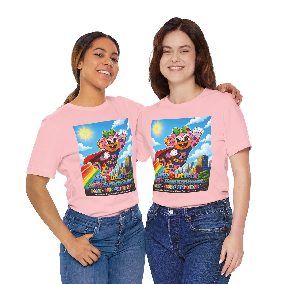 Panz™ Unisex Jersey Short Sleeve Tee – "My Autism is My Superpower" Graphic | Smile Universe Collection