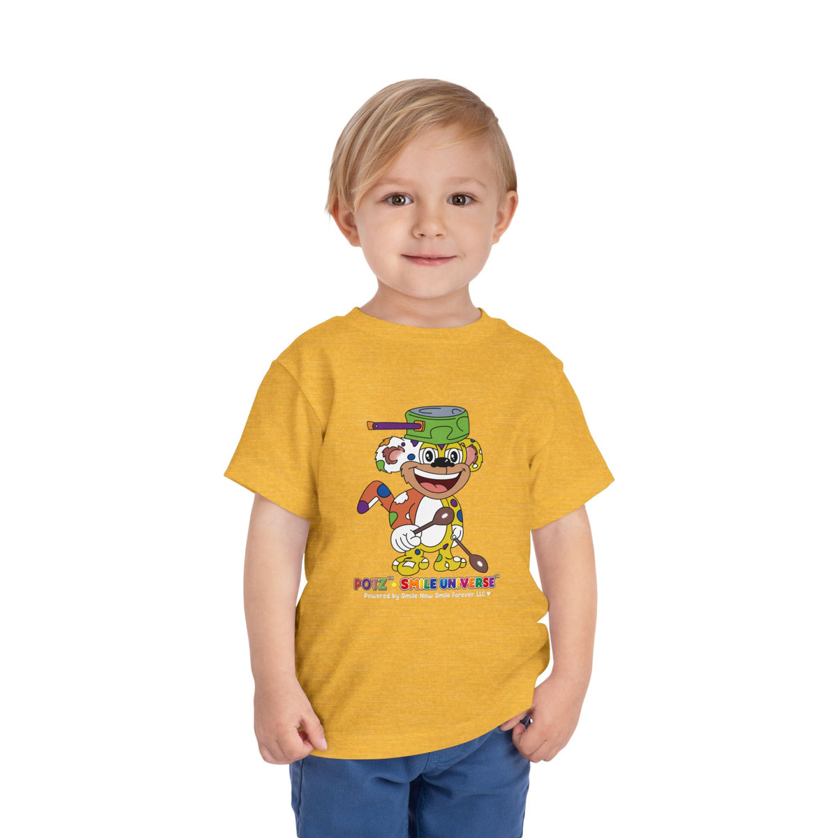 Potz™ Toddler Short Sleeve Tee – Playful Graphic Tee | Smile Universe Collection