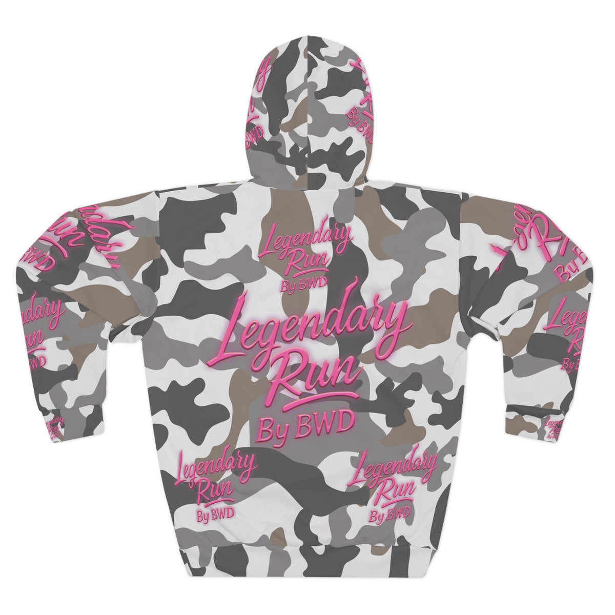 Legendary Run All-Over Print Hoodie — Pullover