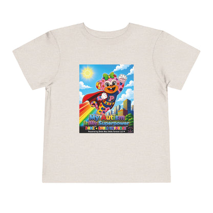 Panz™ Toddler Short Sleeve Tee – "My Autism is My Superpower" Graphic | Smile Universe Collection