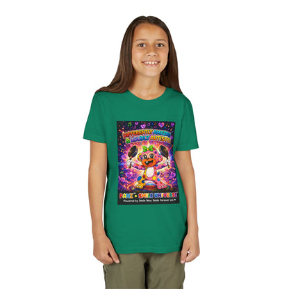 Panz™ Youth Short Sleeve Tee – "Differently Amazing & Loudly Autistic!" Graphic | Smile Universe Collection