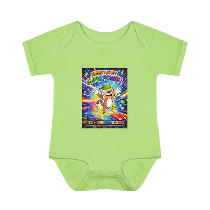 Potz™ Infant Baby Rib Bodysuit – "Energy is My Superpower!" Graphic Onesie | Smile Universe Collection