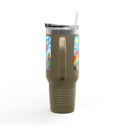 Panz™ 40oz Insulated Travel Mug – "My Autism is My Superpower" Graphic | Smile Universe Collection