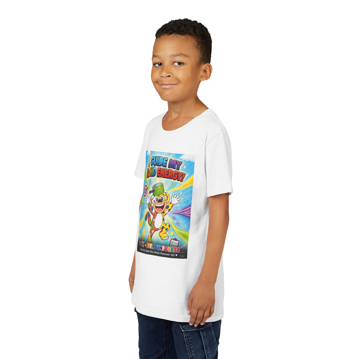 Potz™ Youth Short Sleeve Tee – "I Guide My ADHD Energy!" Graphic Tee | Smile Universe Collection