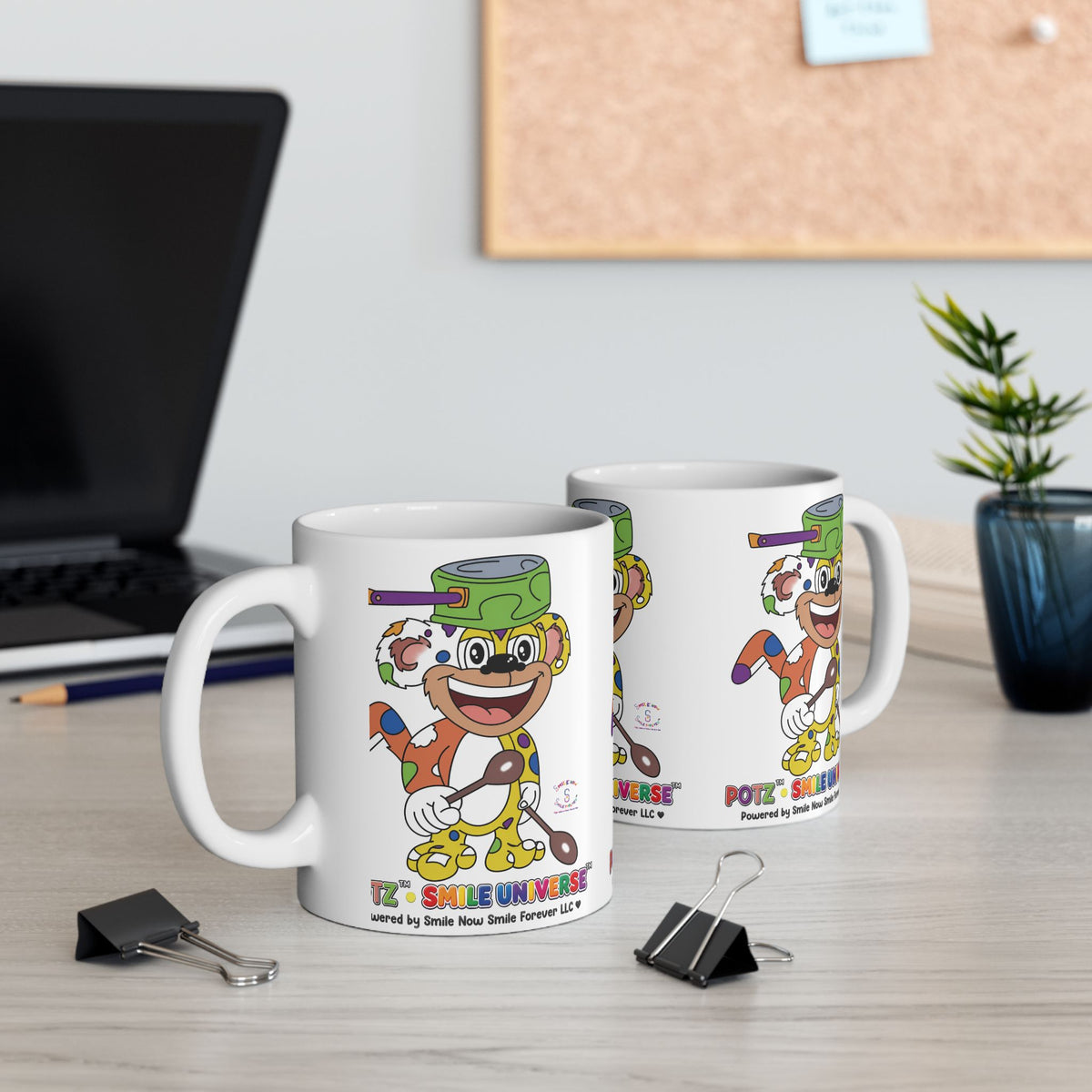 Potz™ Ceramic Mug – Playful Graphic Coffee Mug | Smile Universe Collection