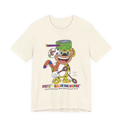 Potz™ Unisex Jersey Short Sleeve Tee – Playful Graphic Tee | Smile Universe Collection