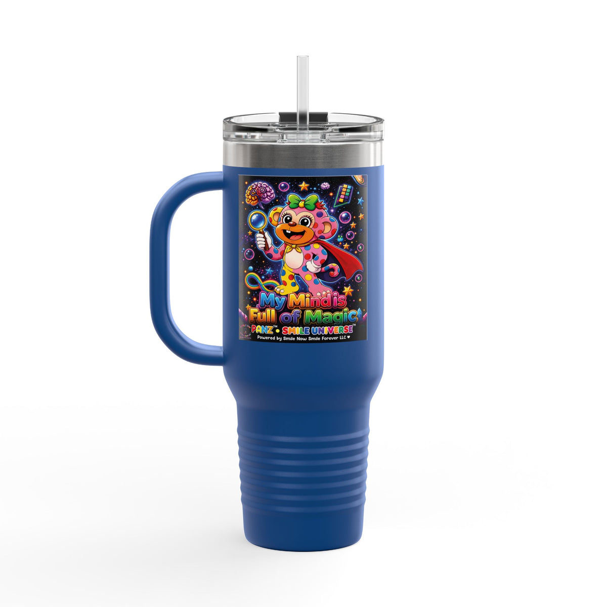 Panz™ 40oz Insulated Travel Mug – "My Mind is Full of Magic" Graphic | Smile Universe Collection