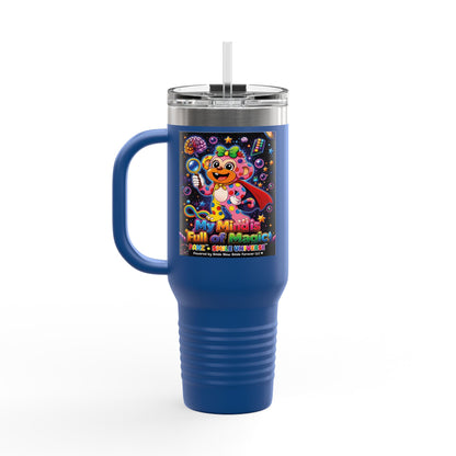 Panz™ 40oz Insulated Travel Mug – "My Mind is Full of Magic" Graphic | Smile Universe Collection