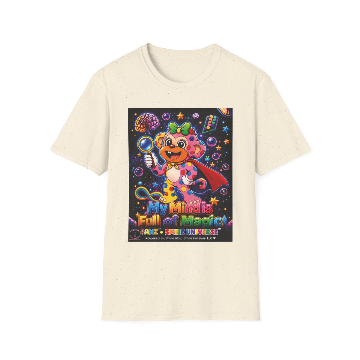 Panz™ Unisex Softstyle T-Shirt – "My Mind is Full of Magic" Graphic | Smile Universe Collection