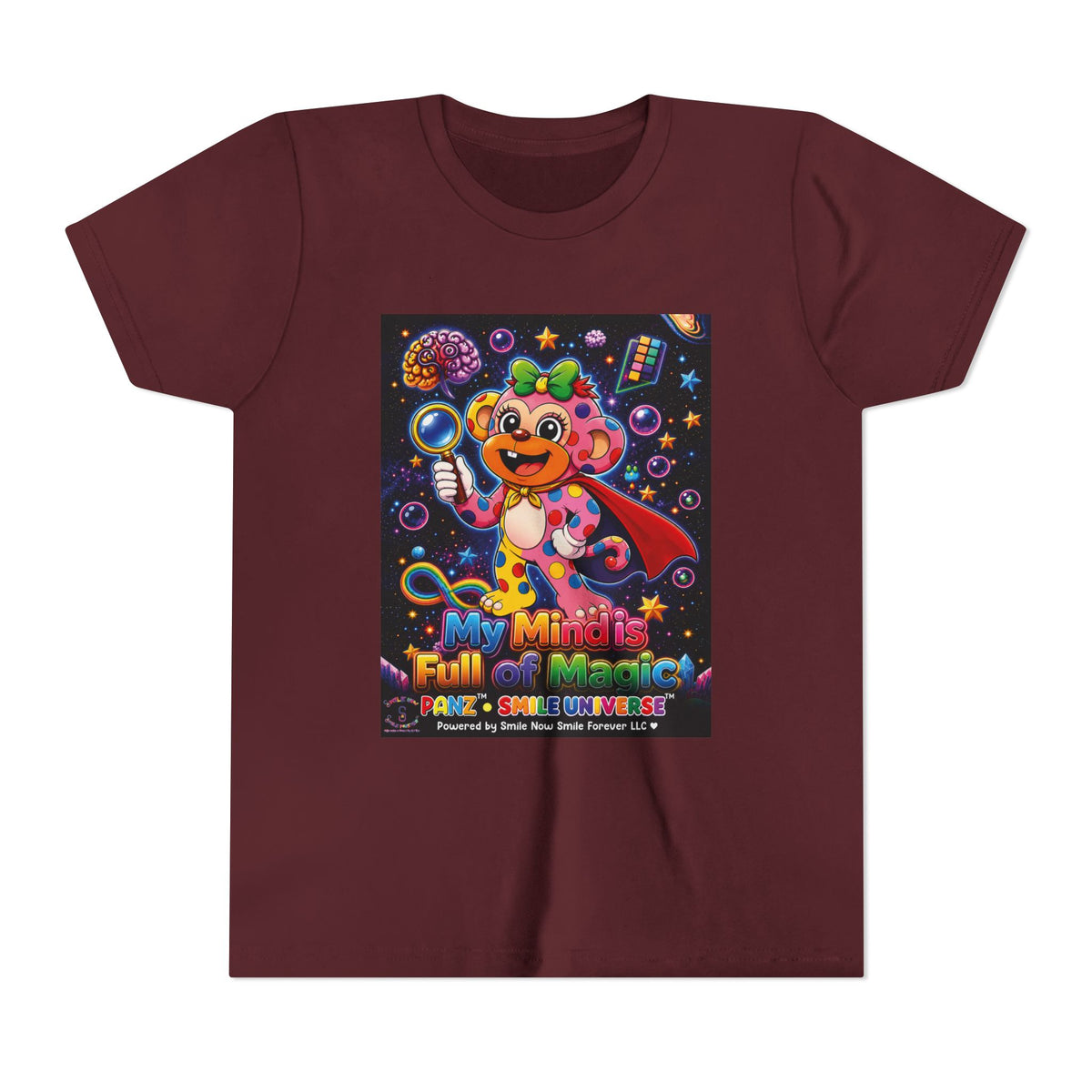 Panz™ Youth Short Sleeve Tee – "My Mind is Full of Magic" Graphic | Smile Universe Collection