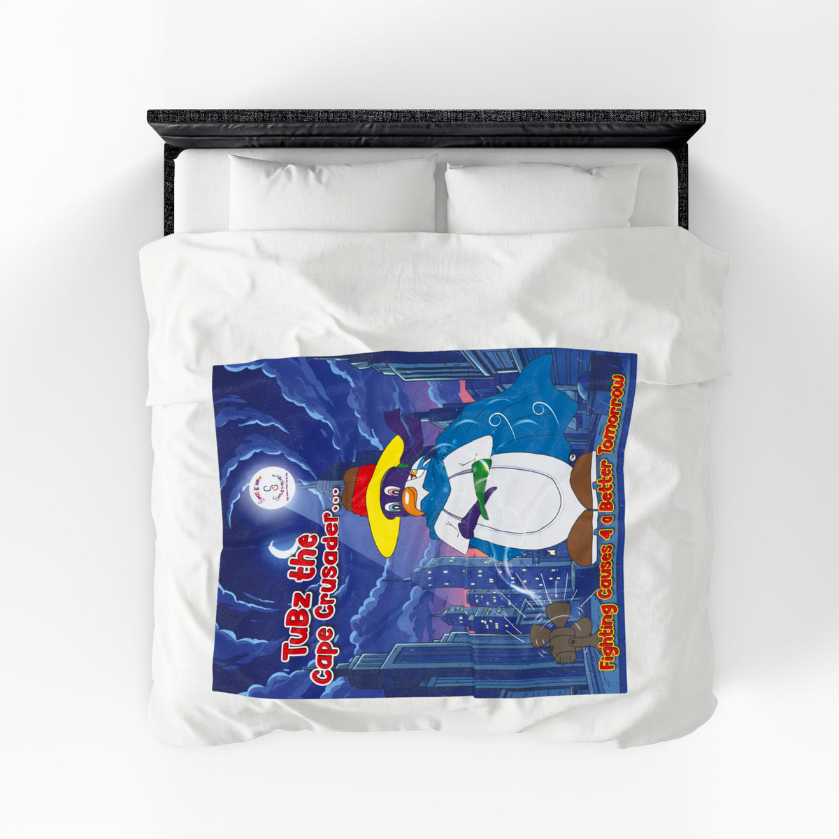 TuBz™ Velveteen Plush Blanket – "Fighting Causes 4 a Better Tomorrow" Graphic | Smile Universe Collection