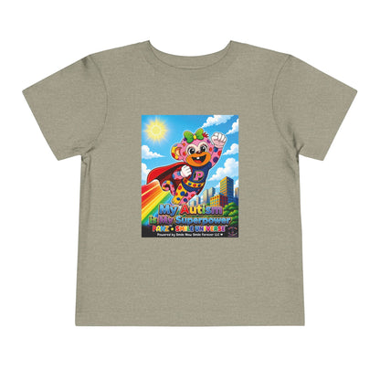Panz™ Toddler Short Sleeve Tee – "My Autism is My Superpower" Graphic | Smile Universe Collection