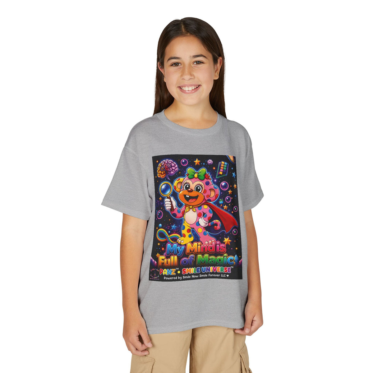 Panz™ Youth DryBlend® T-Shirt – "My Mind is Full of Magic" Graphic | Smile Universe Collection