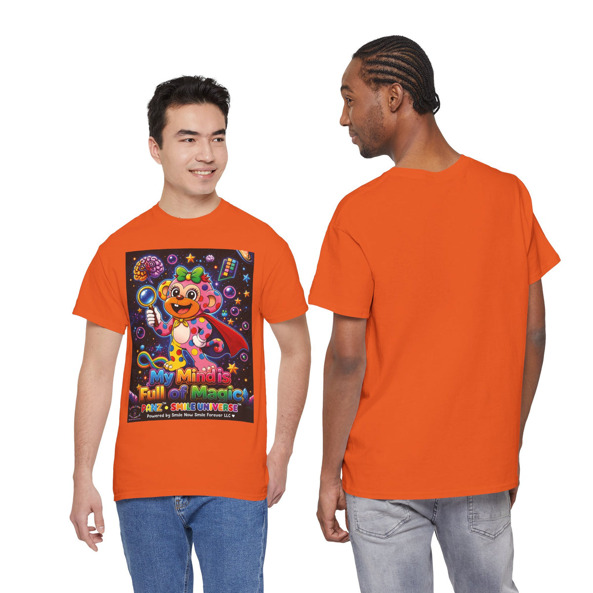 Panz™ Unisex Heavy Cotton™ Tee – "My Mind is Full of Magic" Graphic | Smile Universe Collection