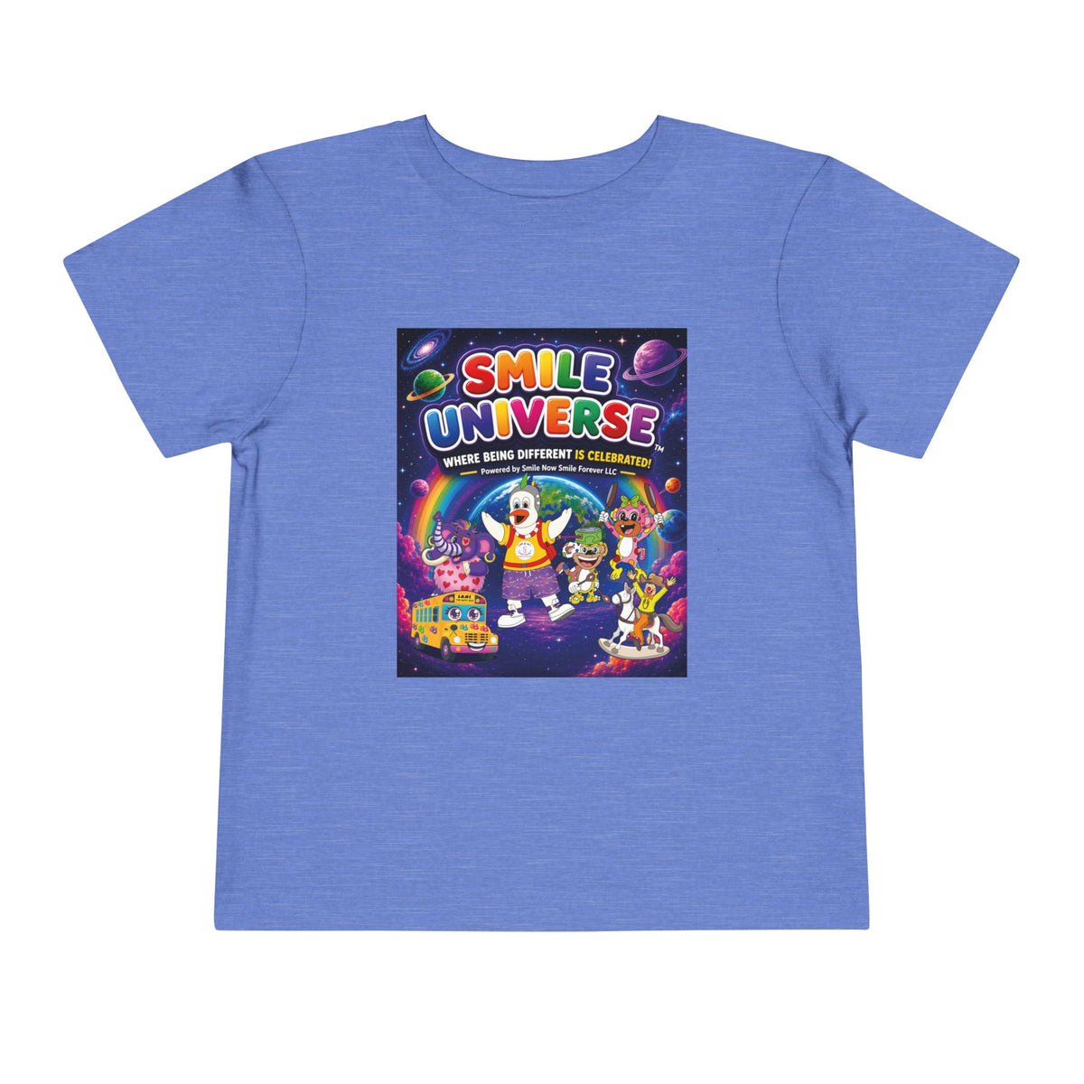 Smile Universe™ Toddler Short Sleeve Tee – "Where Being Different is CELEBRATED!" Graphic