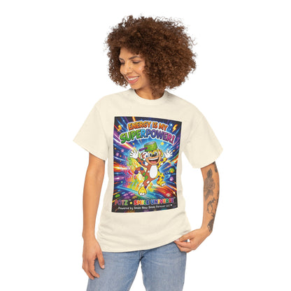 Potz™ Unisex Heavy Cotton™ Tee – "Energy is My Superpower!" Graphic Tee | Smile Universe Collection