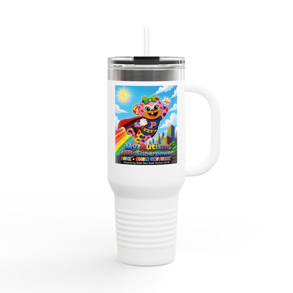 Panz™ 40oz Insulated Travel Mug – "My Autism is My Superpower" Graphic | Smile Universe Collection