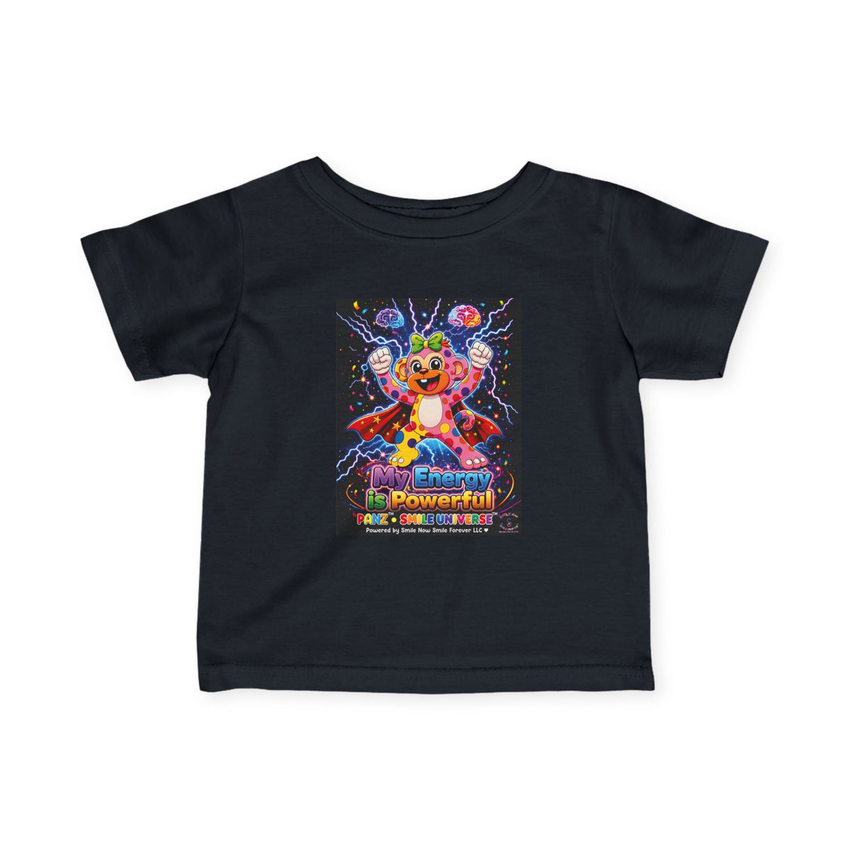 Panz™ Infant Fine Jersey Tee – "My Energy is Powerful" Graphic Tee | Smile Universe Collection