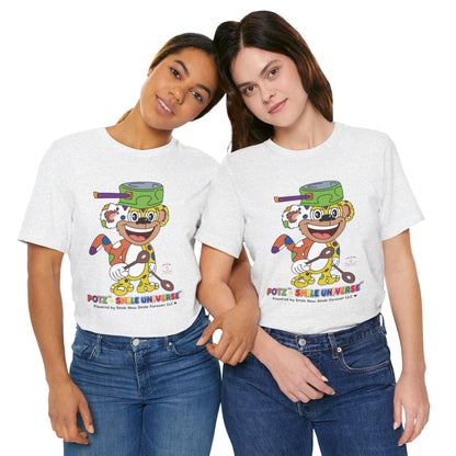 Potz™ Unisex Jersey Short Sleeve Tee – Playful Graphic Tee | Smile Universe Collection