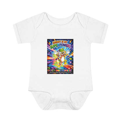 Potz™ Infant Baby Rib Bodysuit – "Energy is My Superpower!" Graphic Onesie | Smile Universe Collection